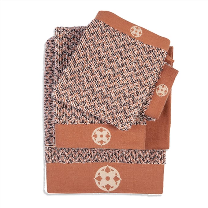 Kayori Kakeyu Handdoek - 60x110 cm - Set van 3 - Rood