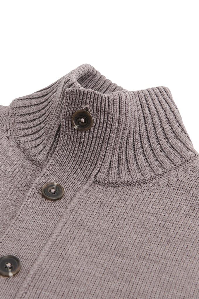 No Label Cardiff Extrafine Merino Wool Brown Größe: L | Cardigans Outlet | Herren | Braun
