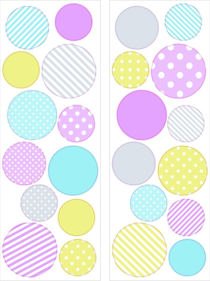 Art for the Home Stippen Muurstickers Pastel 2 vellen