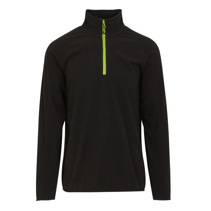 Regatta Heren Navigate Half Zip Fleece (Zwart/Lijkgroen)