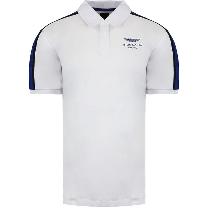 Hackett Aston Martin Racing Heren Wit Poloshirt