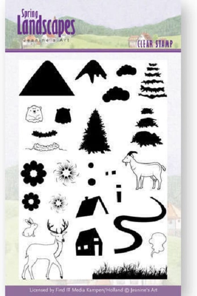 Jeanine`s Art - Clearstamp - Spring Landscapes - Mountains - JACS10026