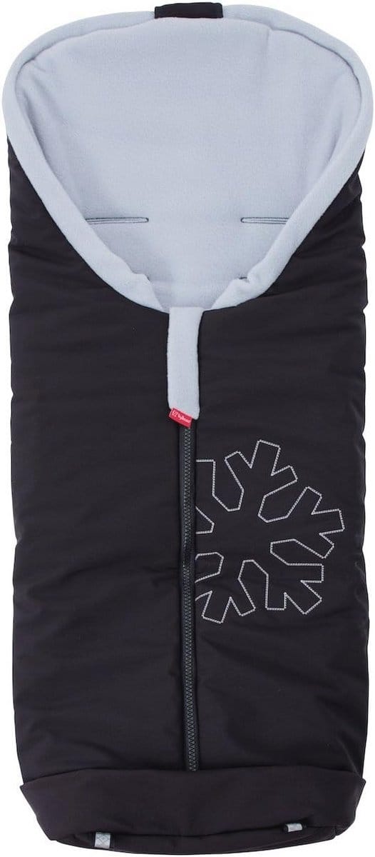 Softshell wintervoetenzak Thermo Actief voor kinderwagen en buggy - zwart/grijs
