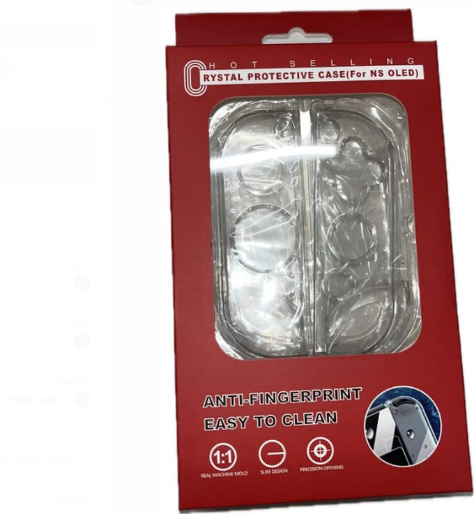 Scoby - Beschermhoes Geschikt voor Nintendo Switch OLED - OLEDSTEN - Case - Duurzaam - Transparant