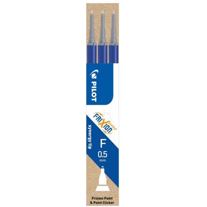 Set van 3 - Vulling FriXion Point - Blauw - Fijne penpunt