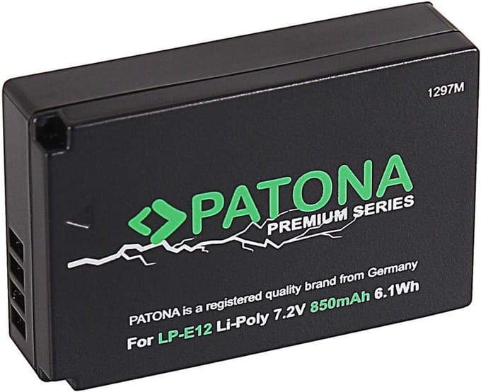 Canon LP-E12 accu Patona Premium
