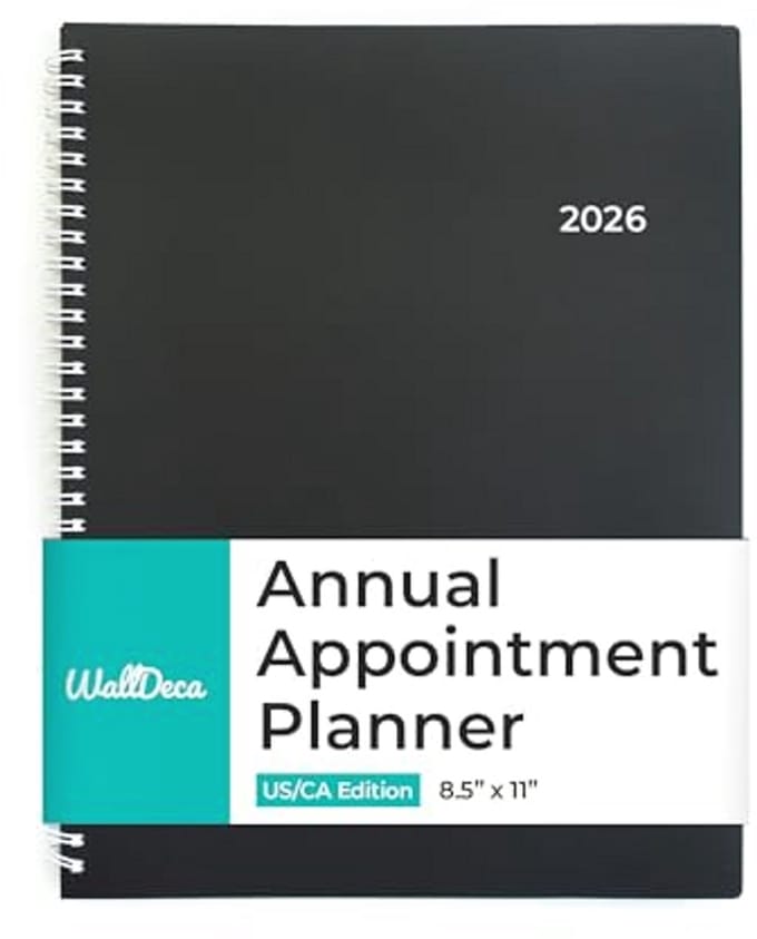 Wekelijkse En Maandplanner 2022 - Flexibele Cover, 8.5 x 11'', Twin-Wire Binding en Notities