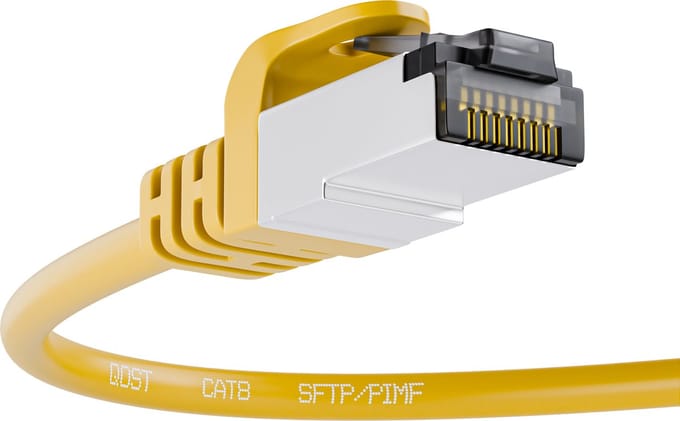 Qost - Patchkabel SFTP CAT8.1 - LSZH 2000MHz - Geel - 1 meter- Met RJ45 Connectoren - Netwerkkabel / Internetkabel