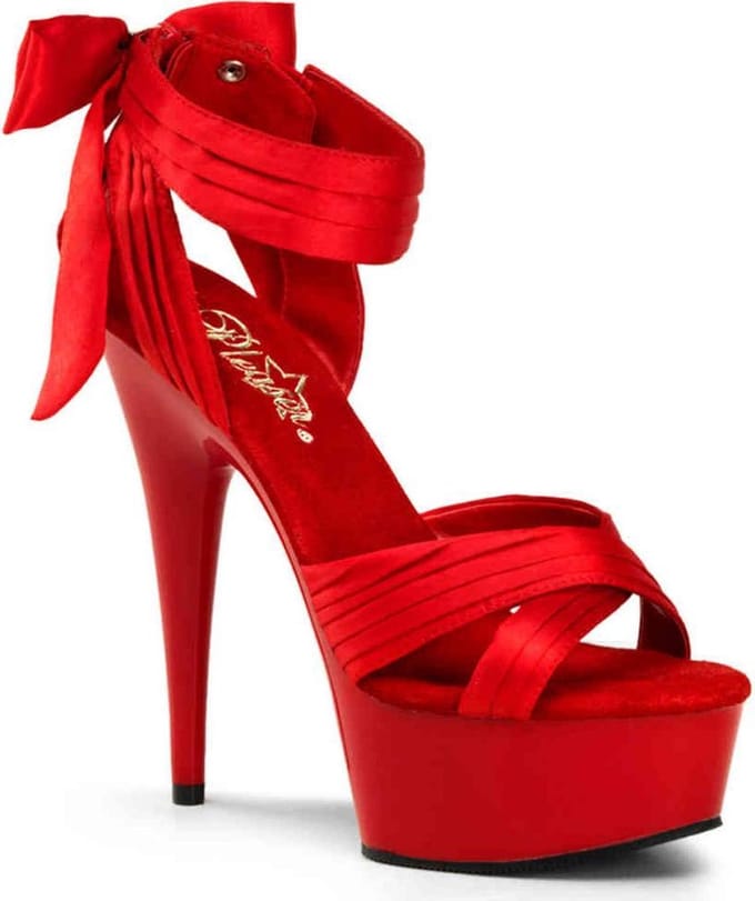 Pleaser - DELIGHT668 Plateau hakken - US 5 - 35 Shoes - Rood