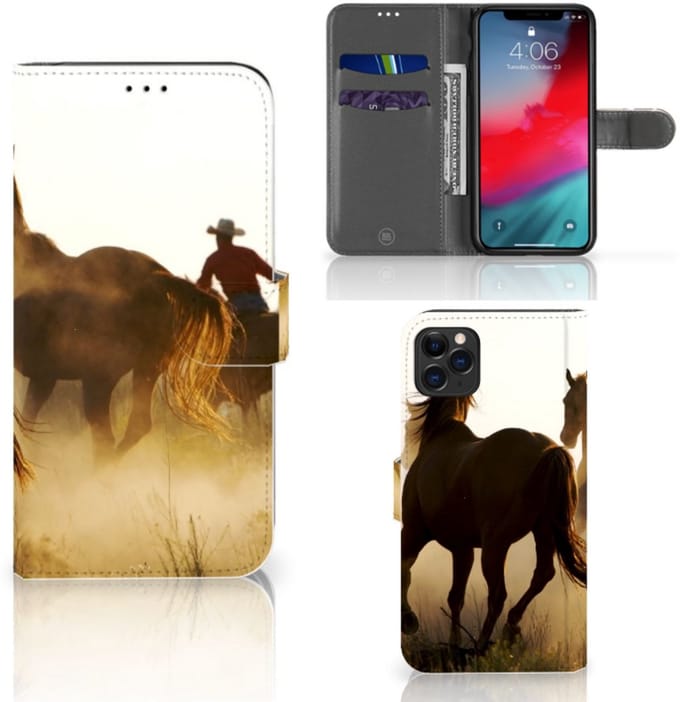 Apple iPhone 11 Pro Max Telefoonhoesje met Pasjes Design Cowboy