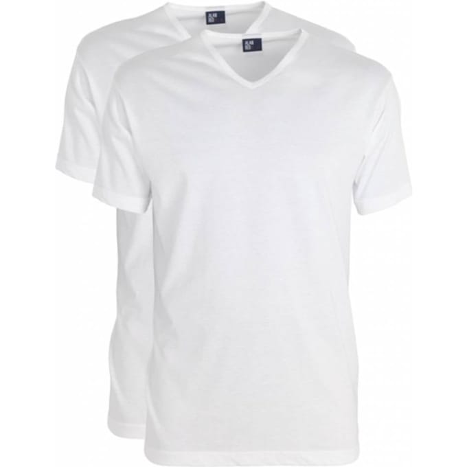 Alan Red Vermont T-Shirt V-Hals Wit (2Pack) - Maat XXL - Heren - Basic T-shirt