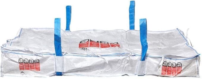 5x | Asbestplatenzak met dubbele binnenzak 250x150x30cm