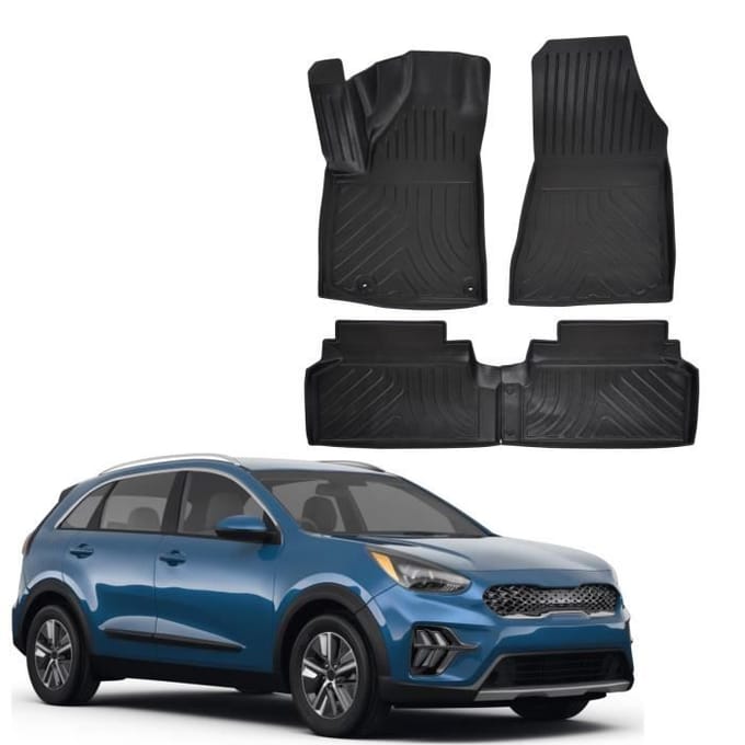 Vloermatten - Premium - Kia Niro EV - Rubber - 4 stuks - Zwart