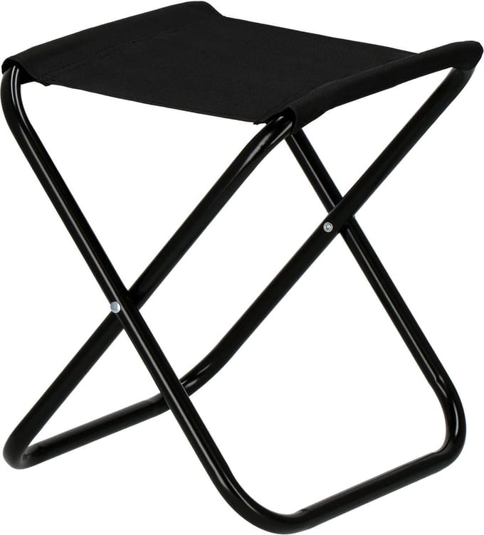 Springos Campingkruk | Opvouwbaar | Zwart