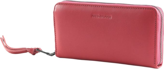 FREDsBRUDER Leren Portemonnee In My Pocket Ziparound Wallet Pink Roze