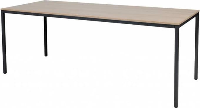 Bureautafel - Domino Basic 200x80 Havana Kersen - zwart frame