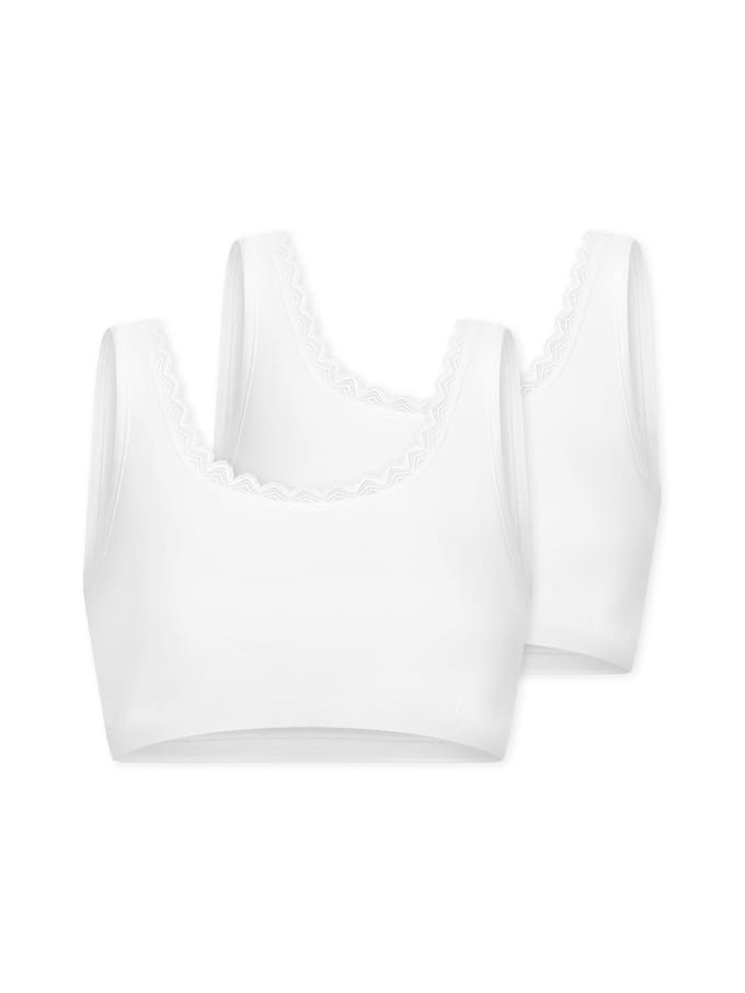 Uncover by Schiesser - 2PACK Bustier Cotton Lace - Dames - wit