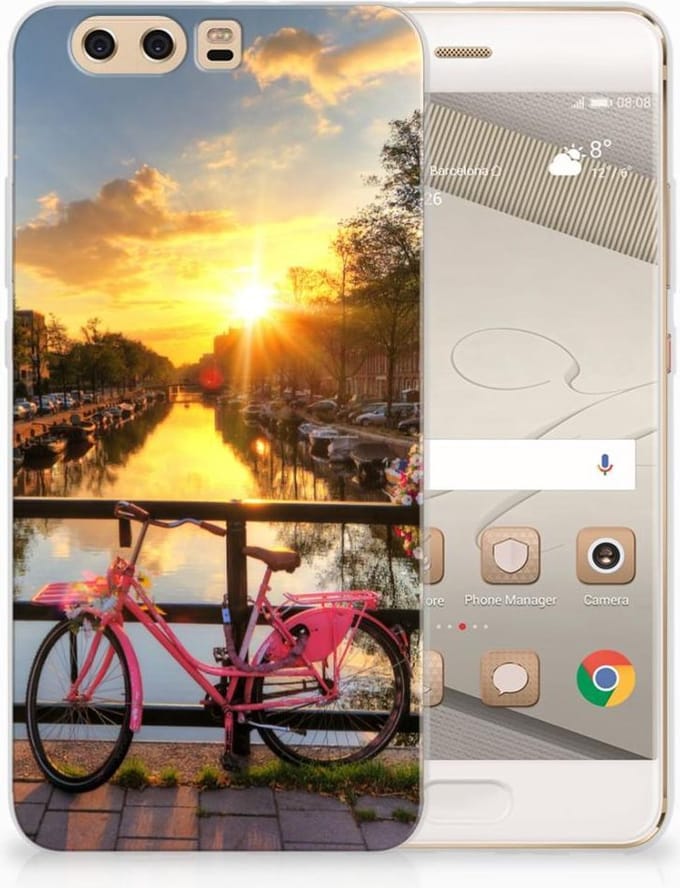 Huawei P10 Plus Siliconen Back Cover Amsterdamse Grachten