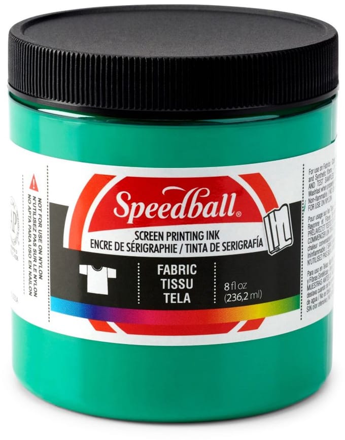 Fabric ink green screen printing -Speedball