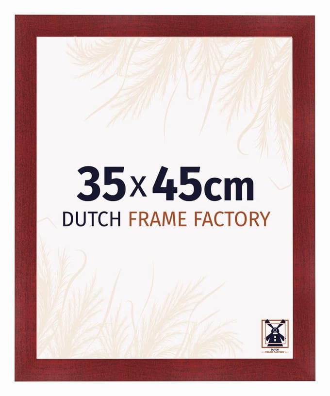 Fotolijst 35x45 cm - MDF - Wijnrood Geveegd - Praag