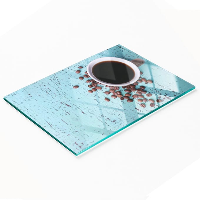 Gehard multifunctioneel decoratief bord van glas, koffiezwart, 80x52 cm