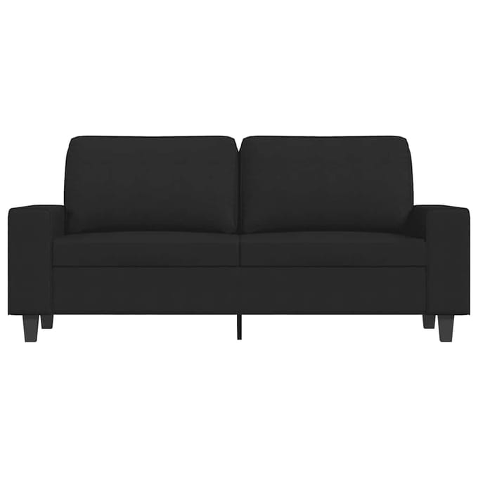Vidaxl Bank 2-persoons, Zwart, 140 Cm, Bekleed met Stof