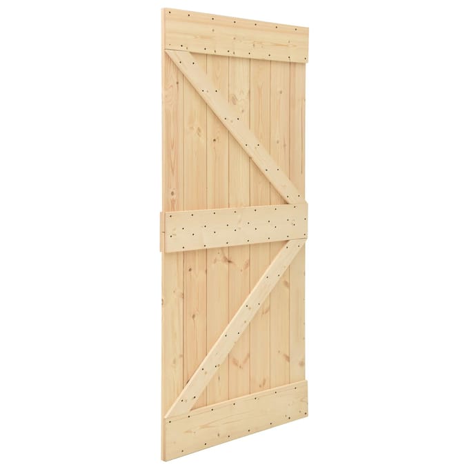 vidaXL - Deur - NARVIK - 100 - x - 210 - cm - Massief - Pine - Hout - (Onbehandeld)