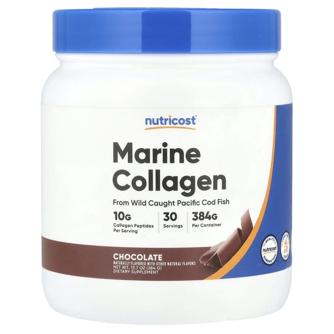 Nutricost, Marine Collagen, Chocolate, 13.7 oz (384 g)