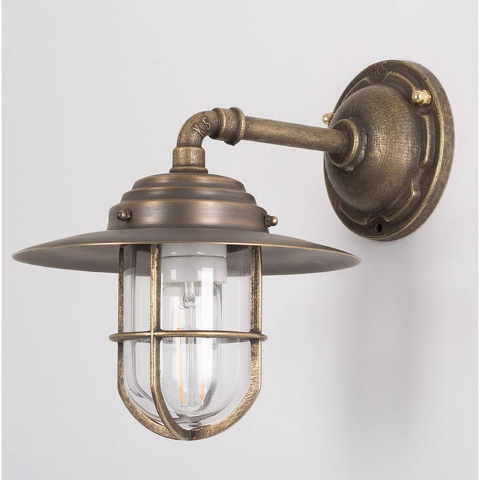 KS Verlichting wandlamp - Tours - E27 - IP44 - Klassiek - Brons - Koper