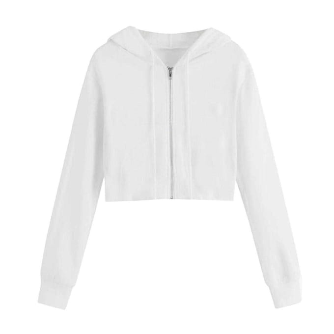 Miso Dames/Dames Full Zip Hoodie (Wit)