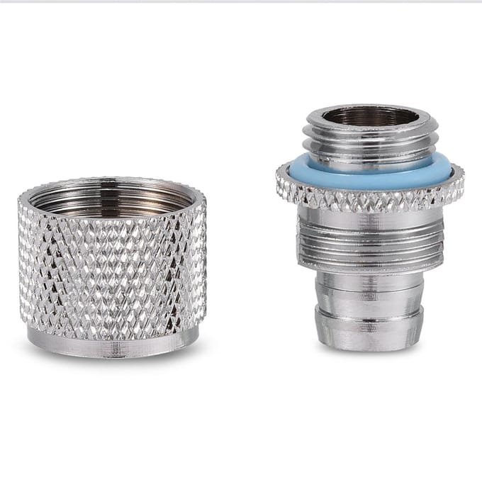 PC Waterkoeling Twee-touch Fitting G14 Draad Barb Connector voor Buis 9.5*12.7MM Platte Kop gray
