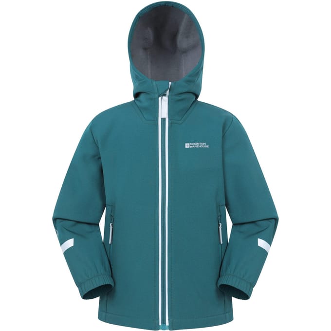 Mountain Warehouse Kinder/Kids Huxley Reflecterende Zachte Shell Jas (Blauw)