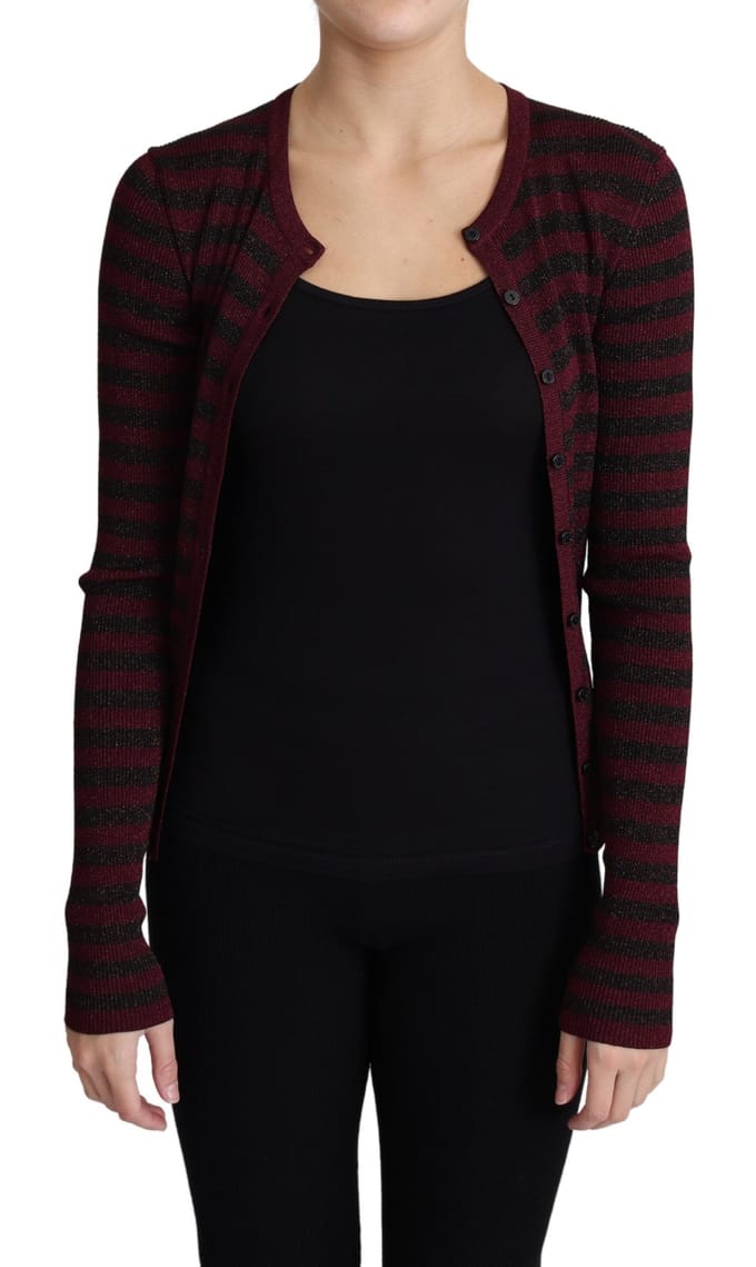 Metalen Gestreepte Cardigan Tsh5774