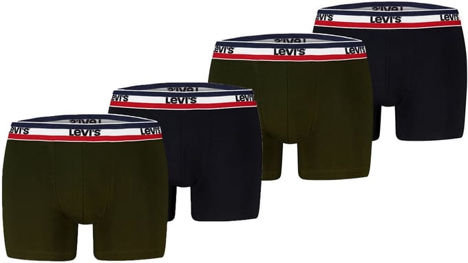 Pack of 4 men's Levis REPEAT LOGO SPW BOXER boxer shorts underwear pants