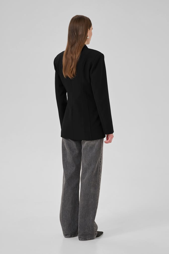 Slim fit blazer met klepzakken, model 'Milan'