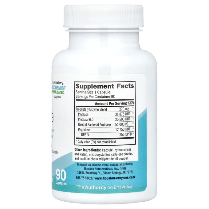 Houston Enzymes, AFP Peptizide, 90 Capsules