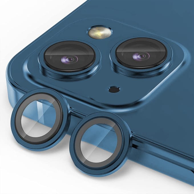 Solidenz Camera Lens Protector - Geschikt voor Apple iPhone 13 / 13 Mini - Blauw