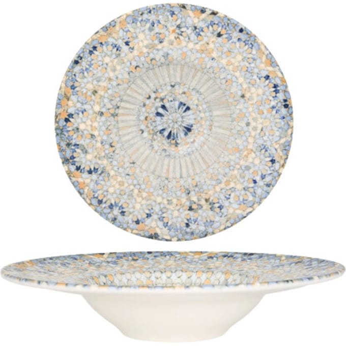 Bonna Pastabord - Luca Mosaic - Porselein - 28 cm (400cc) - set van 2