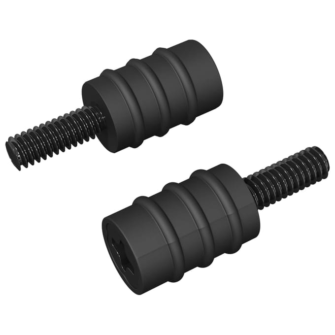 vidaXL Standoff Schroef 2 st Zwart M4 Rubber en Staal