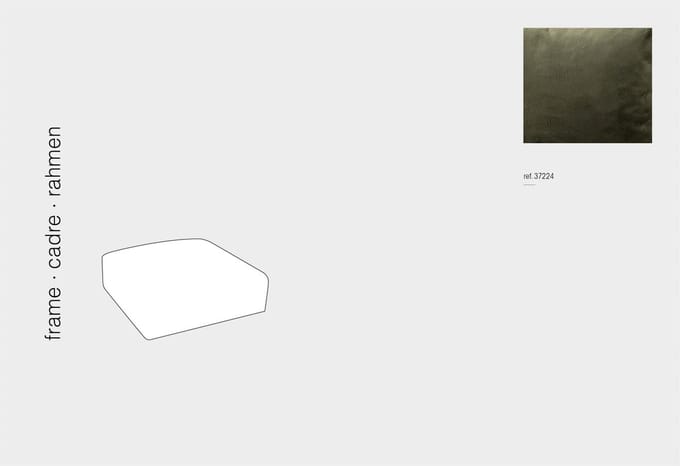 J-Line hoes Poef Monaco - velvet - mosgroen
