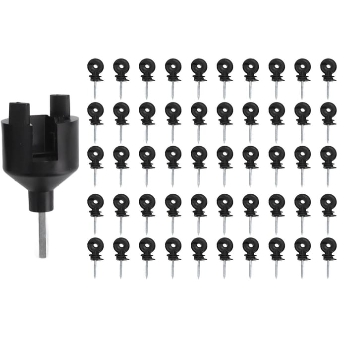 50 Stuks Elektrische Hekisolator Schroef in Isolator Hek Ringpaal Houten Paalisolator met
