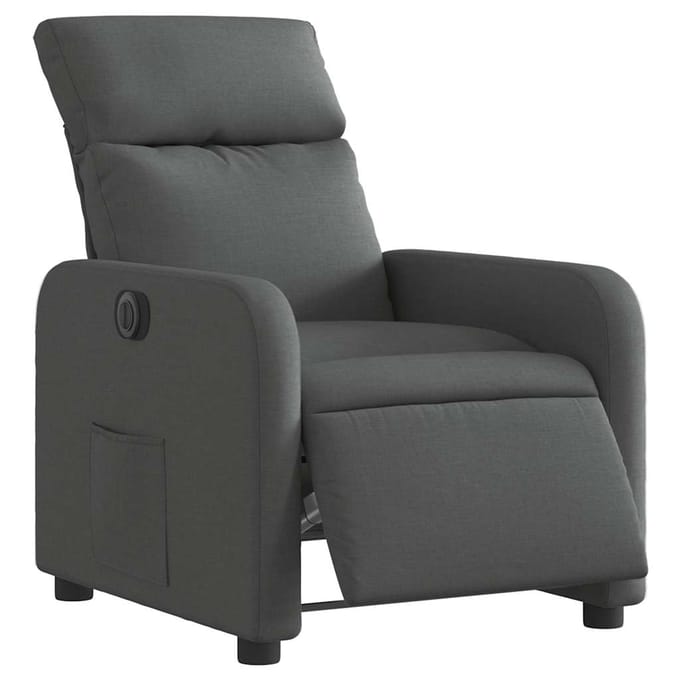 vidaXL - Fauteuil - elektrisch - verstelbaar - stof - donkergrijs