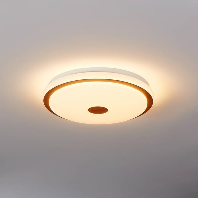 EGLO LED plafondlamp Lanciano 1 met afstandsbediening Ø38cm