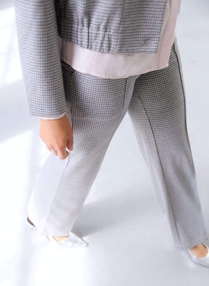 YEST Nayla Essential Bottoms - Light Grey/Multi col - maat 48