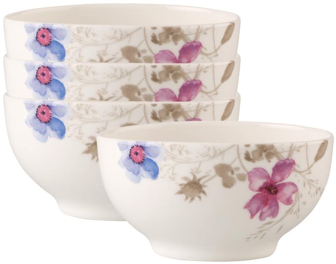 French-Bols Mariefleur Gris Basic 15 x 13 cm Set van 4