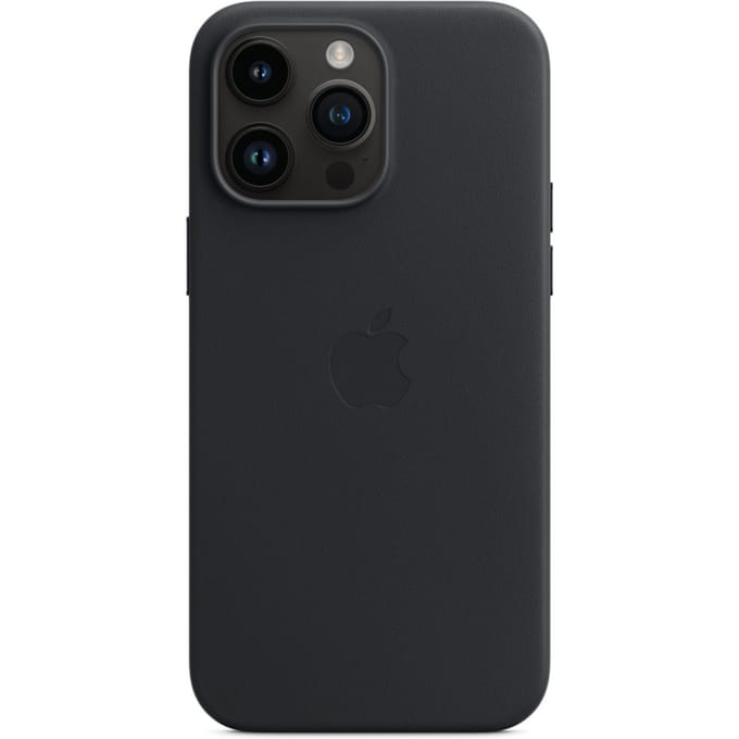Leather Backcover MagSafe voor de Apple iPhone 14 Pro Max - Midnight