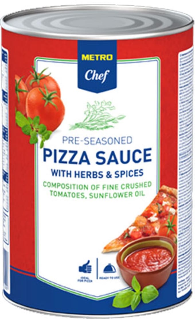 Metro Chef Pizza Saus met kruiden 4,1 kg