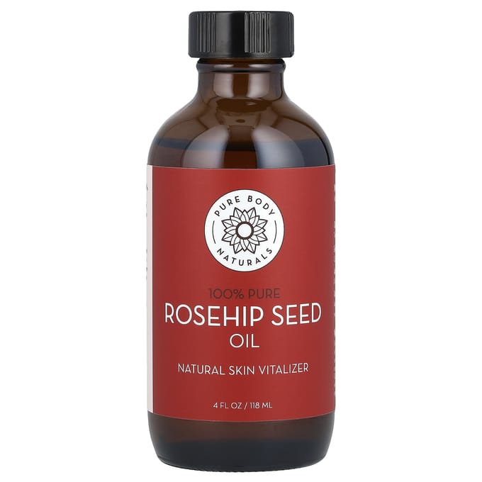 Pure Body Naturals, huile de graines de rose musquée, 113 ml (118ml) brown