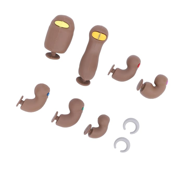 Grappige Teen Gat Schoendecoraties Bedels Accessoires Opvallende Schoendecoratie Bedels voor bruin
