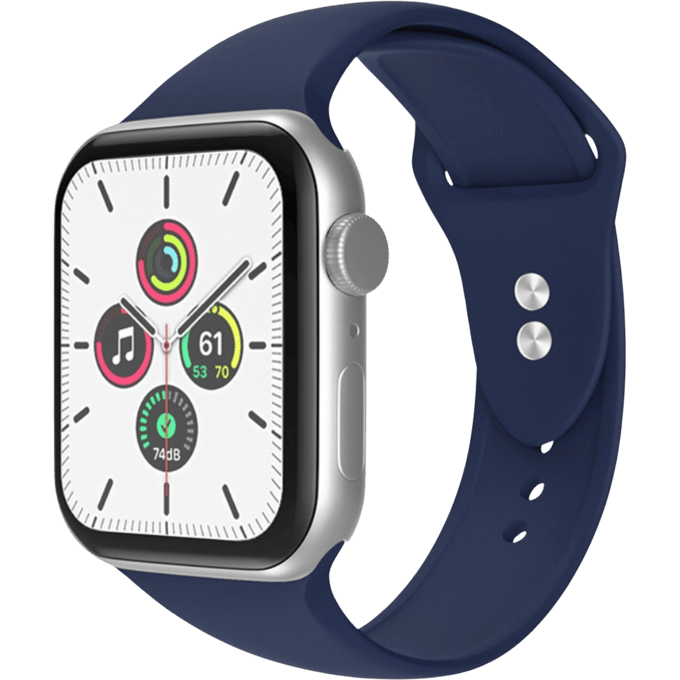 Mocaa Apple Watch Siliconen Horlogebandje 45-46mm Blauw